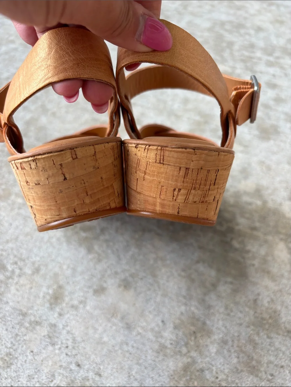 Kork-Ease Myrna 2.0 Golden Sand Leather Cork Wedge Sandals